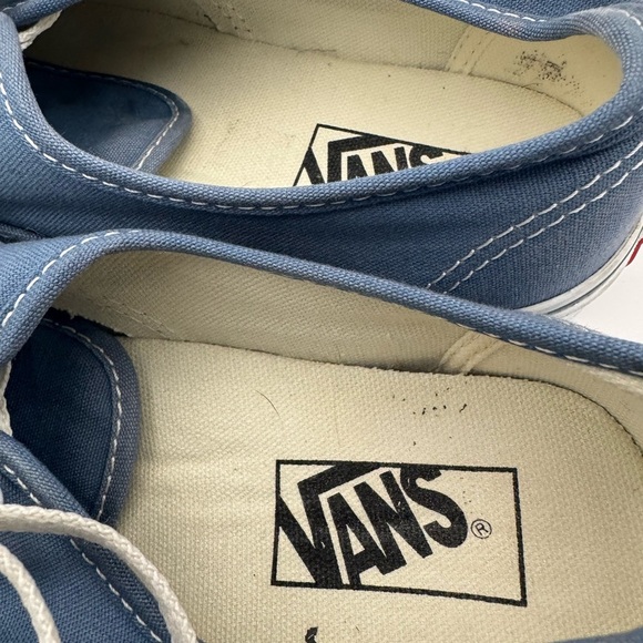 VANS Sneakers Men 6.5 Women 8 Blue Low Top Canvas Shoes Skater Lace Up - Picture 5 of 11